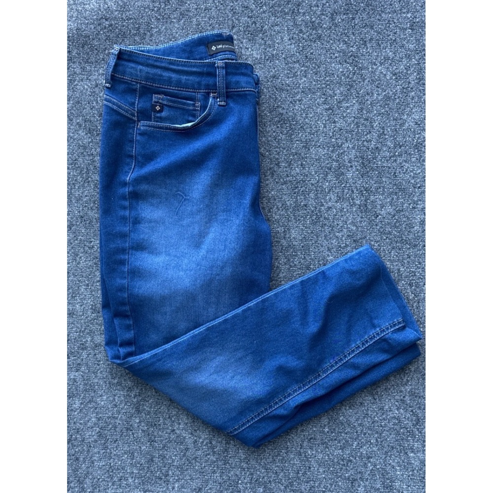 Lee Platinum Label Easy Fit Skinny Leg Jeans Womens 12 Medium Blue Denim Stretch